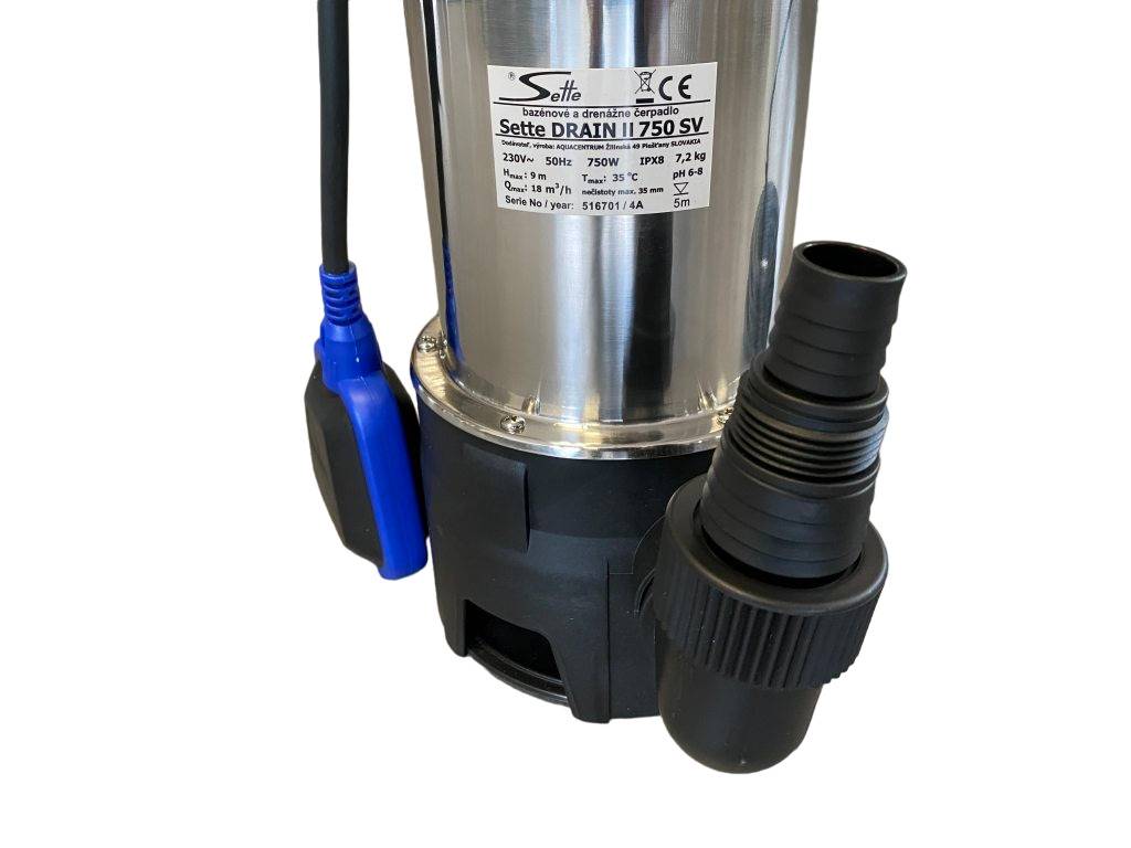 Kalové čerpadlo Sette drain II 750SV Nerez (5)